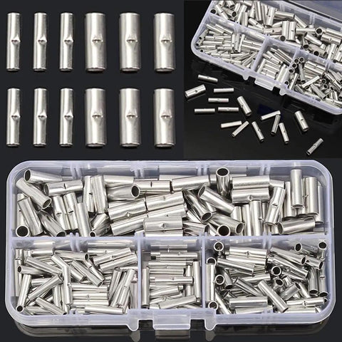 Top Grade 200 Pack Non Insulated Butt Splice Connectors Tinned Copper Crimp Terminals Assorted Wire Kit For 22-18 16-14 And 12-10 Awg Heavy Duty Electrical Splicing That Works Wicked Well, assorted in organizer box