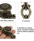Antique Bronze Cabinet Pulls 6.88 Inch Zinc Alloy Wardrobe Drawer Handles Vintage Carved Hardware For Bedroom Dresser Kitchen Cupboard