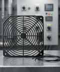 Airflow Monitor For HVAC Systems With 50 Meters Per Second Switch NC Open On Flow 240V AC DC Ready Detects Fan Failure And Triggers Alarm For Quick No Nonsense Airflow Loss Alerts, black fan mesh cover