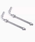 J Bolt Gate Hinge For Chain Link Fence With Five Eighth Inch Hinge Pin Galvanized Steel Construction Eight Inch Overall Length Includes Washers And Nuts Outdoor Heavy Duty Gate Hardware Two Pieces
