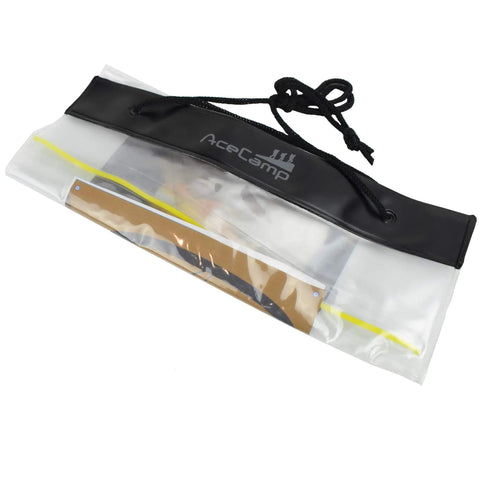 Waterproof Map Case Holder For Camping And Hiking, Transparent Dry Bag Protector Pouch With Two-Sided Viewing displaying a map inside.