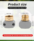 2 Pack Garden Hose Repair Kit With Hose End Mender Set Fits Three Quarter Inch And Five Eighth Inch Connectors