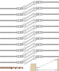 20 Pack T316 Stainless Steel 180 Degree Adjustable Cable Railing Swage Threaded Stud End Fittings For One Eighth Inch Wire Rope Railing Kit Hardware For 2x2 4x4 6x6 Wood Posts DIY Ready