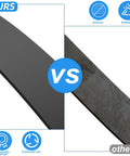 Tough As Nails Wave Deck Balusters 26 Pack Smooth Steel Railing Spindles With Black Mounting Screws side by side comparison of finishes.