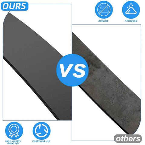 Tough As Nails Wave Deck Balusters 26 Pack Smooth Steel Railing Spindles With Black Mounting Screws side by side comparison of finishes.