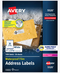 Hella Tough Waterproof Mailing Labels 1 X 2 5/8 Inches White Laser Inkjet Compatible Pack Of 1500 Durable Polyester with Ultrahold adhesive.