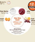 Go-To Multi-Station Oriole Feeder With Ant Moat And Weather Baffle ingredients display: clear nectar, jelly, oranges, fruit slices.