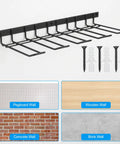 3 Pack Heavy Duty Power Tool Wall Mount Organizer For Cordless Drills And Tools Garage Shop Storage Rack Quick Install Iron Black Finish Holds 4 Tools Per Mount 12 Tools Total Dimensions 16.6 By 6.8 By 1.8 Inches, shown with mounting options.
