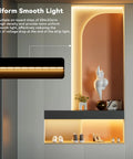 Lit 2700K COB LED Strip Light Kit With 16.4 Ft Of Dimmable Warm White LEDs, accent lighting on shelves and cabinetry.