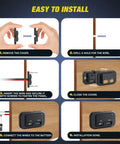Install In Seconds Without A Sweat Because This Road Ready 12V 24V Dual USB Socket Panel shows installation steps for quick setup.