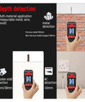 Real Deal Pro Grade Stud Finder And Wall Scanner With Live Wire And Copper Metal Detection, StressFree Automatic Calibration On Vivid Lcd Display for metal and wood detection.