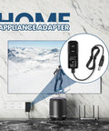 12V AC Power Adapter Replacement For Accsoon CineView SE 4K Wireless Video Transmitter Receiver Dual Band TX RX System With Low Interference Barrel Tip Plug, displayed in a home setting.