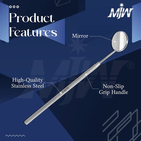 Dope Multi Use Dental Mirror 6.5 Inch Stainless Steel With Non Slip Handle For Teeth Care Lash Extensions And Pet Inspections rust-resistant mirror