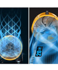 Badass High Velocity 24 Inch Industrial Floor Fan With Sturdy Metal Stand And Adjustable Tilt For Knockout Shop Cooling And Garage Workhorse Electric Blower air movement illustration with fan