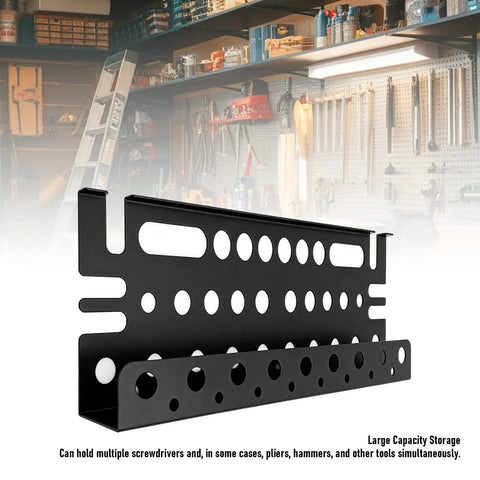 Wall Mount Hammer Holder And Heavy Duty Tool Organizer Rack For Garage And Workshop 40x14cm Carbon Steel Pegboard Style Gear