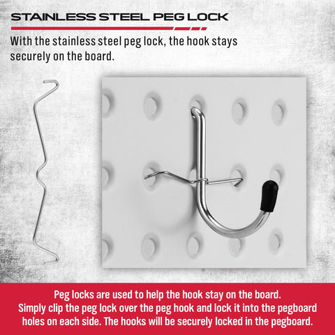 Heavy Duty 121 Piece Pegboard Hook Set With Chrome Metal Hooks Durable Pegboard Organizer Kit For Garage or Shop on board