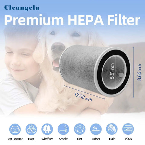 Replacement Filter For Shark HP201 HP202 HP301 HP302 Air Purifiers, 3 In 1 Filter, HC502 Compatible, HE2FKBASMB, Easy Install, Keeps Your Home Air Clean, Fits HP200 And HP300 Series, 2 Pack