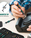 10 Piece Magnetic Precision Screwdriver Set For Eyeglasses Watches Phones Laptops And Computers With Phillips Slotted Torx And Star Bits A Handy Micro Repair Kit For Tiny Screws Gearheads And DIY Nerds Will Dig.