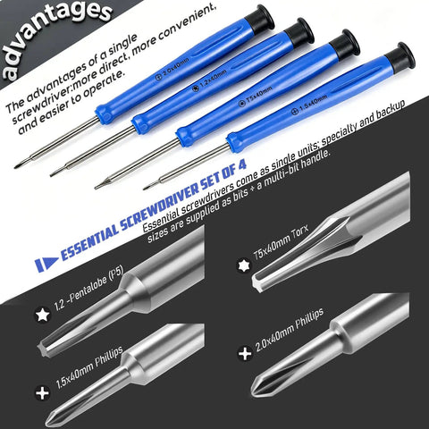 MacBook Pro And Air Teardown Tool Kit With Pentalobe And Torx Bits And Precision Drivers including P2 P5 P6 Torx