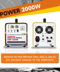Portable Heavy Duty 2000W 110V Tap Disintegrator EDM Tap Remover Machine front and rear view for safe thread saving.