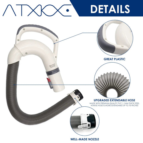 Upgraded Vacuum Hose Handle Replacement 153FFJ For Shark Lift Away Rotator Series Vacuum Cleaners, PVC and steel, side view