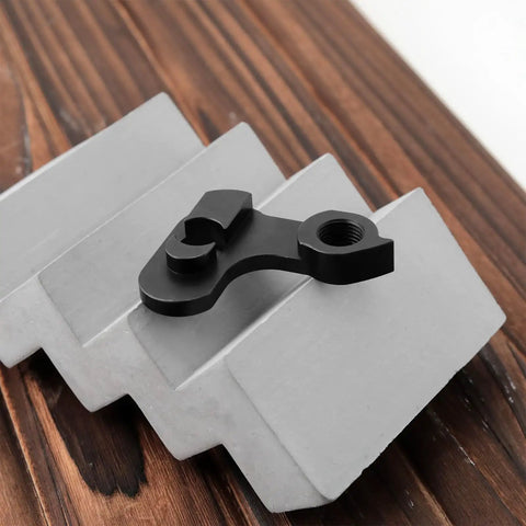Outside Frame Bicycle Tail Hook For Folding And Fixed Gear Bikes, Durable Metal Rear Derailleur Hook In Black on display