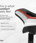 Close-up of the Memory Foam Mountain Bike Seat With Ergonomic Five Zone Concept showing cushioning and ergonomic design.