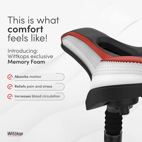 Close-up of the Memory Foam Mountain Bike Seat With Ergonomic Five Zone Concept showing cushioning and ergonomic design.