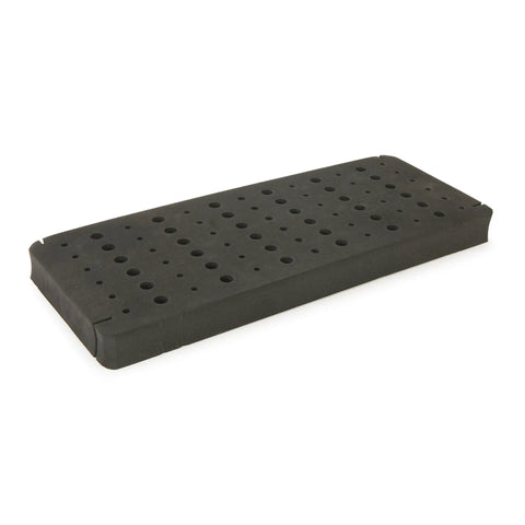 Built Rock Solid Clear Abs Router Bit Storage Organizer Box With Custom Foam Insert And Rechargeable Desiccant Bag To Keep Your Half Inch Quarter Inch And Eight Millimeter Bits Dry In The Workshop, black foam insert.