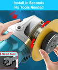 Installing 2-Piece 5/8-11 Angle Grinder Flange Nut Kit With M14 Locking Nut, Tool-Free Quick Release on grinder