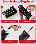 Steps for using 38 In 1 Bike Repair Kit With Chain Levers Hex Spoke Wrench Crank Puller And Splitter Tool Portable Cycling Toolbox