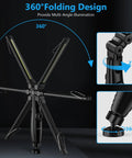 LED Work Light 800 Lumens Foldable Rechargeable COB Light with 360-degree swivel beam and magnetic base displayed unfolded.