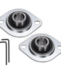 Pillow Block Bearing With Three Quarter Inch Bore, 304 Stainless Steel Housing, Set Screw Lock, Wrench Included, Heavy Duty Corrosion Resistant