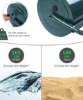 24 Inch Lawn Roller With 13 Gallon Capacity Heavy Duty Steel Yard Roller For Garden And Park Lawns Removable Drain Plug