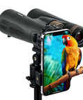 Universal Binocular Phone Adapter With 360-Degree Rotation And Clip Lock High-Strength Clamp Fits 16-50mm Eyepieces For Birdwatching Telescopes