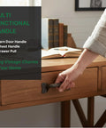 Person pulling a drawer using Heavy Duty Cast Iron Fence Gate Handles 4 Pack Rustic Barn Door Pulls for furniture