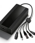 54.6V 1.6A Lithium Battery Charger For 48V 13S E-Bike Systems, 5-In-1 Universal Plug displayed with multiple connectors