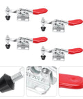4 Piece Horizontal Toggle Clamp Set Fast Locking Clip With Straight Line Push Pull Action For Workholding And Woodworking Fixtures