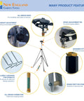 Product features of Beefy Tripod Sprinkler With 125 Ft Coverage 360 Degree Range Adjustable Height 48 To 72 Inches for farm and lawn