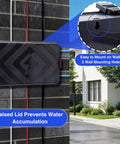 Outdoor Waterproof Electrical Box IP54 Weatherproof Outlet Cover for Extension Cords and Power Strips Socket Plug Guard LAN Router Housing for Complex Wiring Dust Rain Protection 13 By 8 By 6 Inch mounted on exterior wall