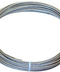 Beefy Steel Winch Cable Rope 5/16 Inch Diameter 125 Feet Long With Swaged Loop End And Terminal, Galvanized To Fight Rust