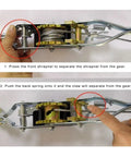 Heavy Duty Manual Hand Winch With Steel Wire Rope For Lifting And Tensioning Cargo Puller And Tightener, close-up gear view
