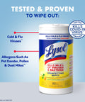 Disinfectant Wipes For All Surfaces With Antibacterial Power Clean Up Mess Fast Lemon And Lime Blossom Scent 80 Count