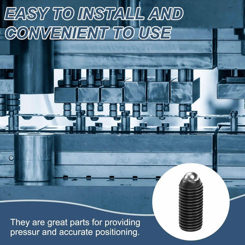 Heavy Duty M16 Ball Plunger With Rock Steady Screw Thread High Carbon Steel Hex Socket Spring Lock Pin For Pneumatic Tools and Industrial Lubrication Gear in machinery.
