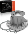 Dead Simple Engine Water Pump Fits Hyundai Elantra Ioniq Kia Niro 1.6L Engines, gray metal design with gasket and box.