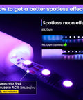 Spotless neon effect of 16.5 Ft Silicone LED Channel With Diffuser IP67 Waterproof Flexible Bendable For Neon LED Strips.