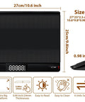 Digital Postal Scale With Backlit LCD Display And Large 10.6 By 9.8 Inch Weighing Platform 15 Kg Capacity Measures In Grams Ounces Pounds And Milliliters Tare Function Auto Off Great For Mailing Cooking And Small Packages showing dimensions and features