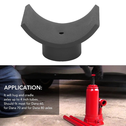 Bottle Jack Axle Bracket With 2 Inch Lifting Saddle And Pad Fits Axles Up To 4 Inch Tube Dana 60 70 80 Compatible showing details