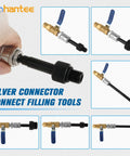 DIY Automatic Transmission Fluid Filler Kit With Metal Dispenser connectors and shut-off valve details for 09G 01J 722.9 CVT DSG ATF
