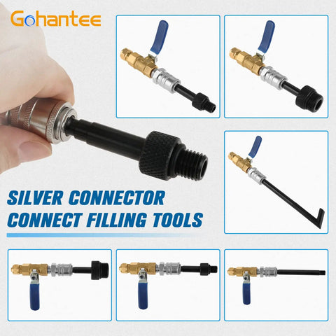 DIY Automatic Transmission Fluid Filler Kit With Metal Dispenser connectors and shut-off valve details for 09G 01J 722.9 CVT DSG ATF
